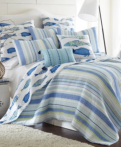 Levtex Catalina Coastal Reversible 3-Pc. Quilt Set, King
