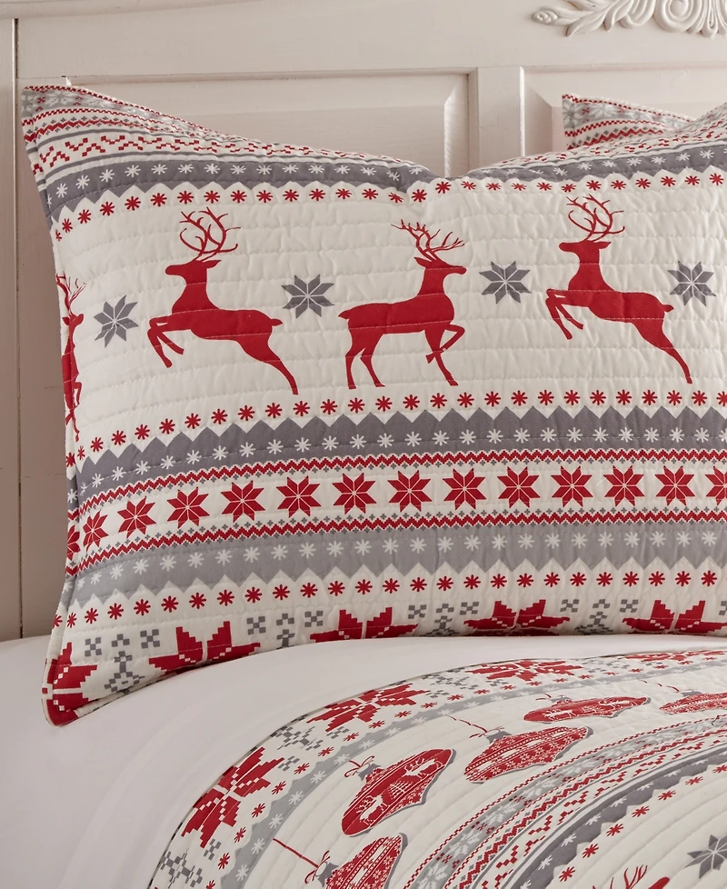 Levtex Silent Night Nordic Stripe -Pc. Quilt Set