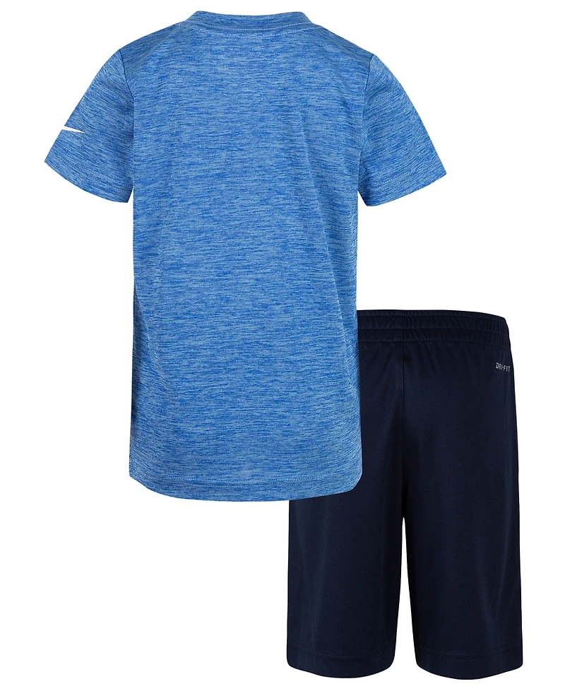 Nike Little Boys Dri-fit Swoosh T-shirt and Shorts Set, 2 Piece