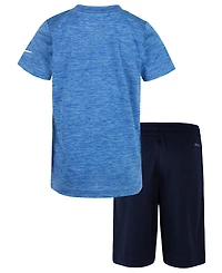 Nike Little Boys Dri-fit Swoosh T-shirt and Shorts Set, 2 Piece