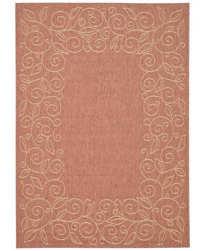 Safavieh Courtyard CY5139 Terracotta and Beige 5'3" x 7'7" Outdoor Area Rug
