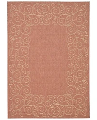Safavieh Courtyard CY5139 Terracotta and Beige 5'3" x 7'7" Outdoor Area Rug