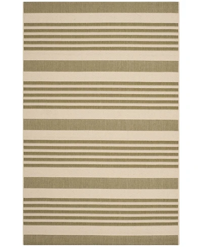 Safavieh Courtyard CY6062 Green and Beige 5'3" x 7'7" Sisal Weave Outdoor Area Rug