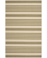 Safavieh Courtyard CY6062 Green and Beige 5'3" x 7'7" Sisal Weave Outdoor Area Rug