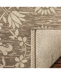 Safavieh Courtyard CY6064 Dark Beige and Beige 5'3" x 7'7" Sisal Weave Outdoor Area Rug