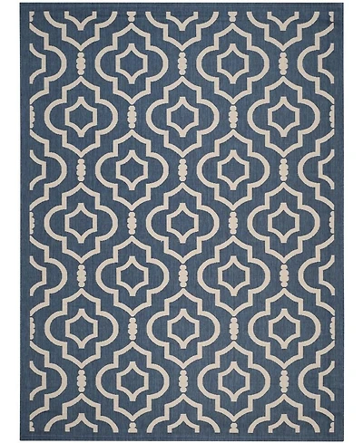 Safavieh Courtyard CY6926 Navy and Beige 8' x 11' Sisal Weave Outdoor Area Rug