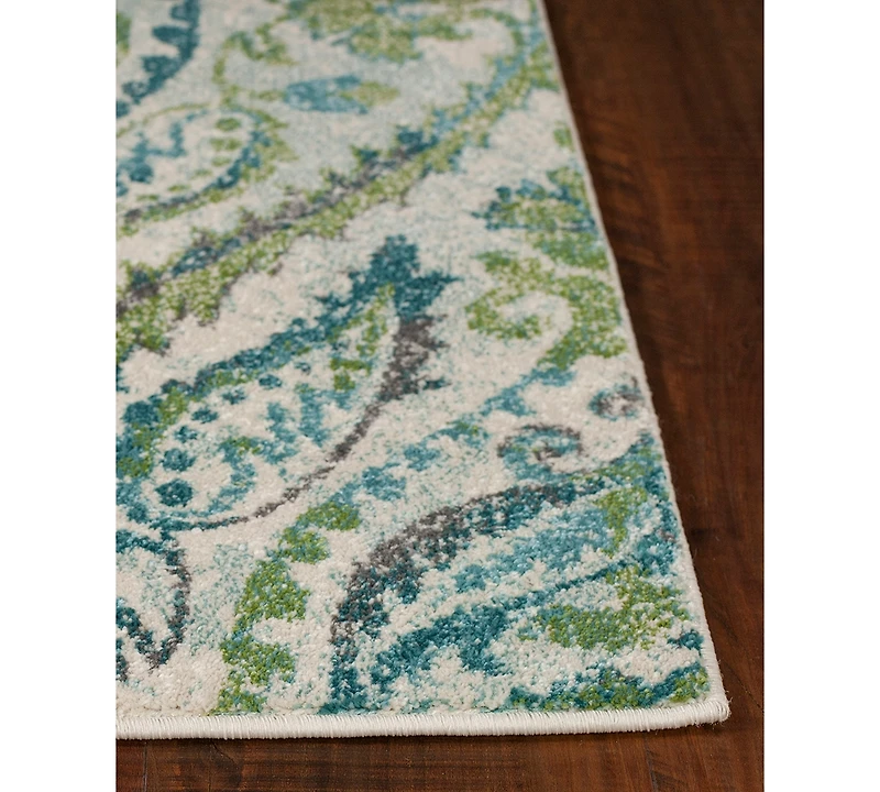 Kas Stella Parisian 6256 Ivory/Teal 3'3" x 4'11" Area Rug