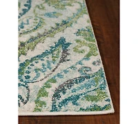 Kas Stella Parisian 6256 Ivory/Teal 3'3" x 4'11" Area Rug