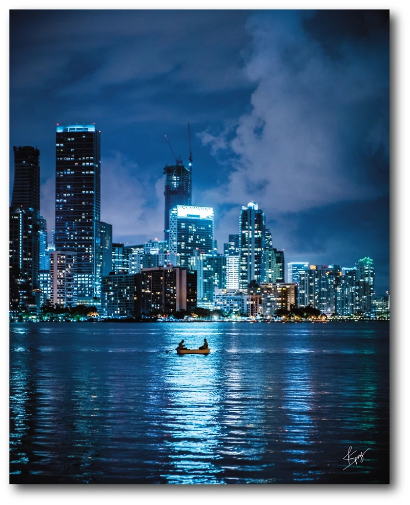 Courtside Market City Reflexiones Gallery-Wrapped Canvas Wall Art - 16" x 20"