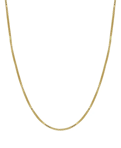 Box Link 18" Chain Necklace (0.5mm) in 18k Gold