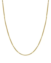 Box Link 18" Chain Necklace (0.5mm) in 18k Gold