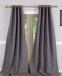 Greenland Home Fashion Vashon Window Panel Pair - Gray 42x84"