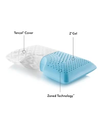 Malouf Z Shoulder Cutout Zoned Gel Dough Memory Foam Pillow, Queen