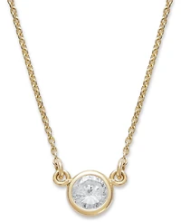 Bezel-Set Diamond Pendant Necklace (1/5 ct. t.w.) in 14K Gold or White Gold