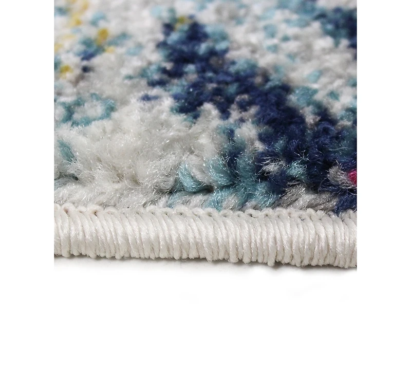 Bashian Medley 5341A Ivory/Blue 3'6" x 5'6" Area Rug