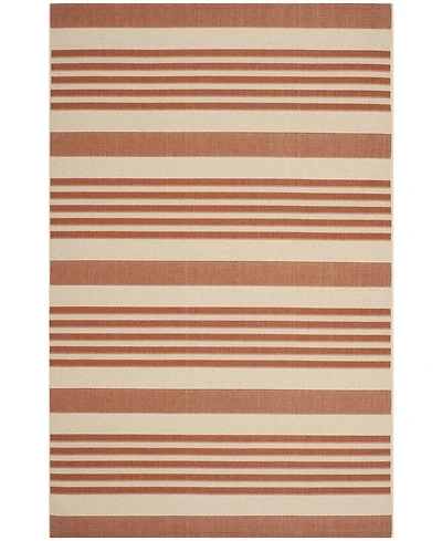 Safavieh Courtyard MSR1125 Terracotta and Beige 8' x 11' Sisal Weave Outdoor Area Rug