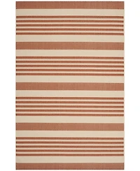 Safavieh Courtyard MSR1125 Terracotta and Beige 8' x 11' Sisal Weave Outdoor Area Rug