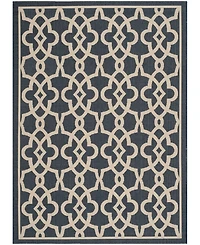 Safavieh Courtyard CY6071 Navy and Beige 8' x 11' Sisal Weave Outdoor Area Rug