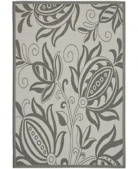 Safavieh Courtyard CY6109 Light Gray and Anthracite 8' x 11' Outdoor Area Rug