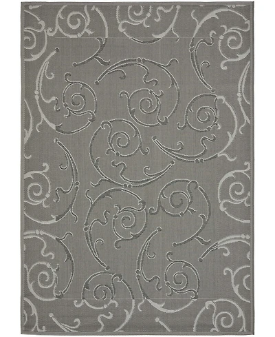 Safavieh Courtyard CY7108 Anthracite and Light Gray 8' x 11' Outdoor Area Rug