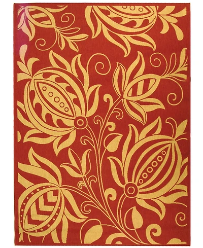 Safavieh Courtyard CY2961 Red and Natural 8' x 11' Outdoor Area Rug