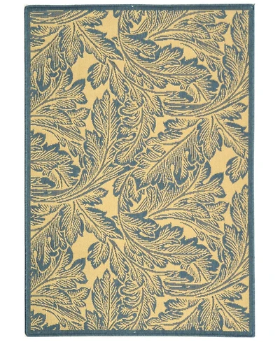 Safavieh Courtyard CY2996 Natural and Blue 5'3" x 7'7" Outdoor Area Rug