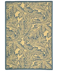 Safavieh Courtyard CY2996 Natural and Blue 5'3" x 7'7" Outdoor Area Rug