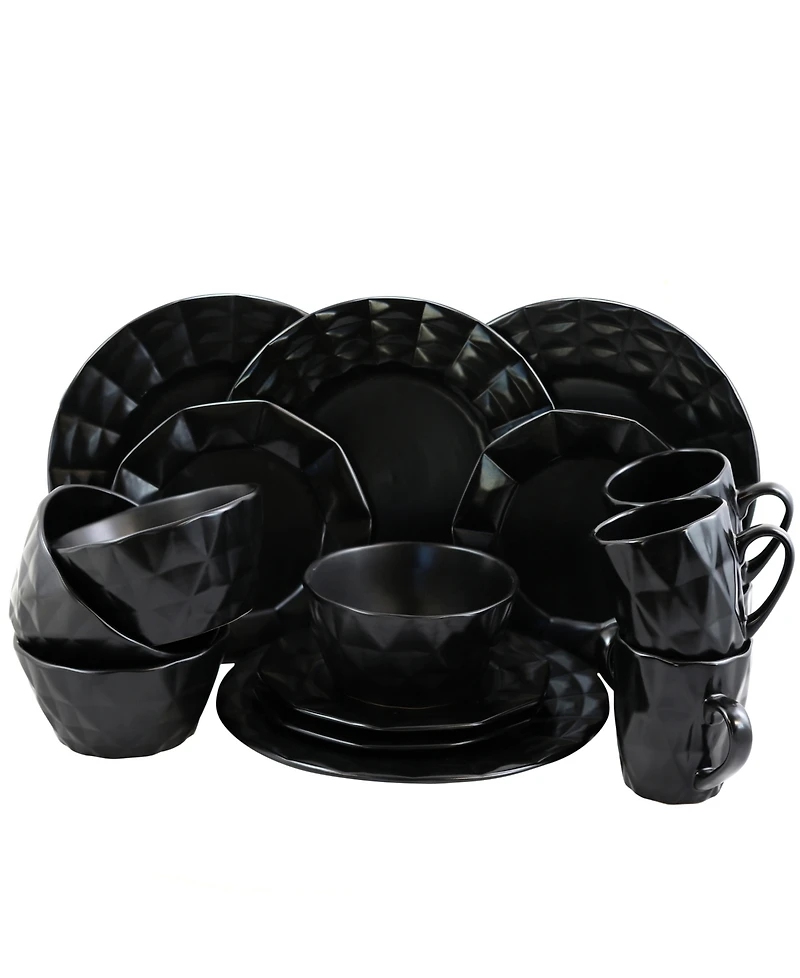 Elama Retro Chic 16 Pc. Dinnerware Set, Service for 4