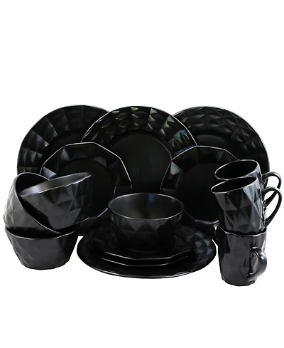 Elama Retro Chic 16 Pc. Dinnerware Set, Service for 4