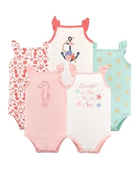 Hudson Baby Girls Cotton Sleeveless Bodysuits