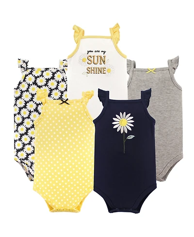Hudson Baby Girls Soft Cotton Sleeveless Onesies