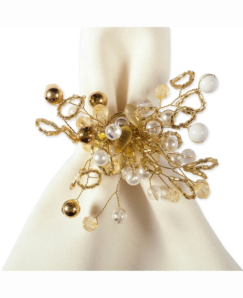 Multi Bead Napkin Ring, Set of 6