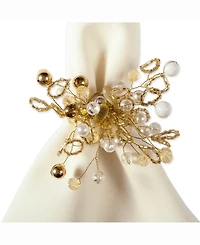Multi Bead Napkin Ring, Set of 6