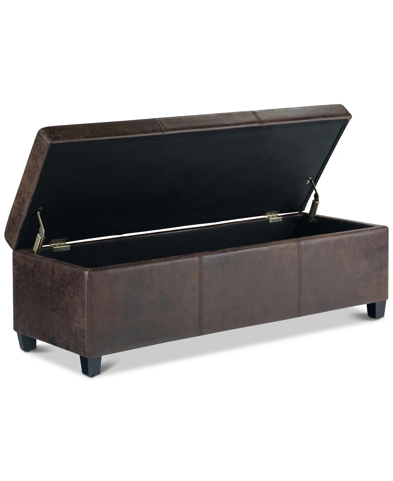 Avalon Contemporary Rectangle Storage Ottoman Bench
