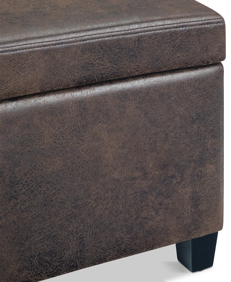 Avalon Contemporary Rectangle Storage Ottoman Bench