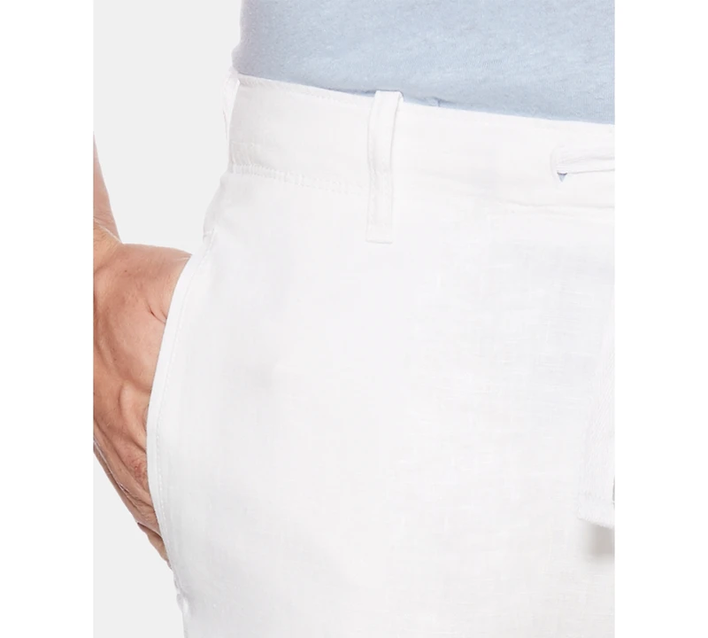 Perry Ellis Men's Regular-Fit 100% Linen Drawstring Pants