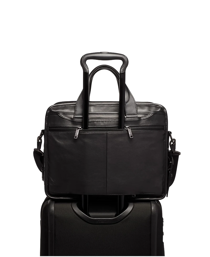 Tumi Alpha 3 Expandable Organizer Leather Laptop Brief