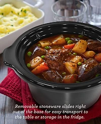 Elite Gourmet 3.5Qt Slow Cooker with Glass Lid, Adjustable Temperature Controls, Keep Warm Function