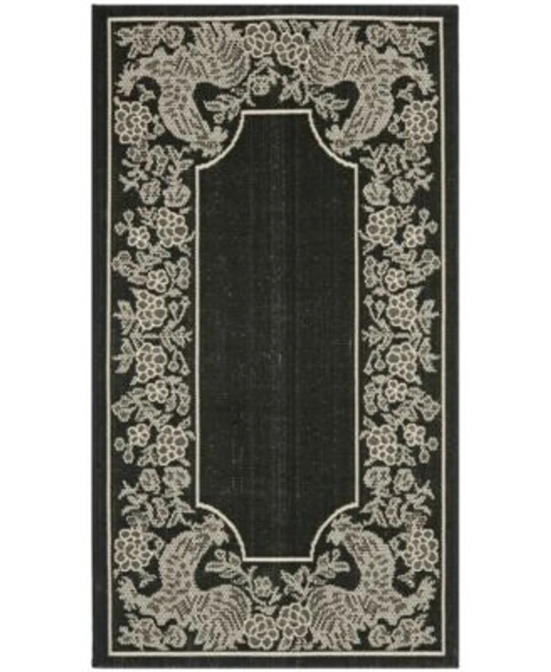 Safavieh Courtyard Black Sand Sisal Weave Area Rug Collection