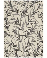 Safavieh Courtyard CY7425 Beige and Anthracite 5'3" x 7'7" Sisal Weave Outdoor Area Rug