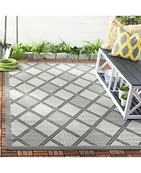Safavieh Courtyard CY7570 Light Gray and Anthracite 5'3" x 7'7" Sisal Weave Outdoor Area Rug