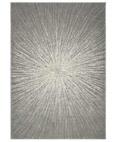 Safavieh Evoke EVK228 Dark Gray and Ivory 5'1" x 7'6" Area Rug