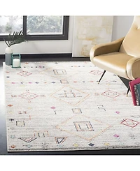 Safavieh Adirondack 208 Light Gray and Red 5'1" x 7'6" Sisal Weave Area Rug