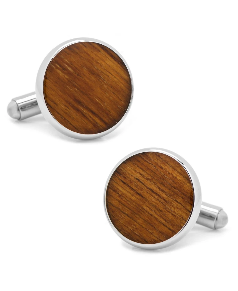 Stainless Steel Wood Cufflinks