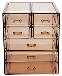 Sorbus 6 Drawer Acrylic Makeup Organizer Case for Cosmetics, Makeup and jewelry - Drawers with Diamond Detail