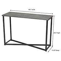 Household Essentials Slate Faux Concrete Sofa Table