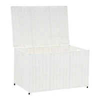 Household Essentials Large Wicker storage Chest, White