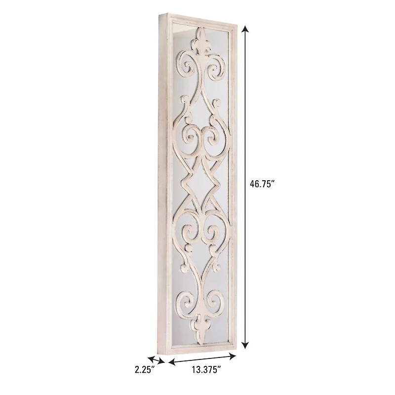 Household Essentials Framed Decorative Scroll Wall Mirror