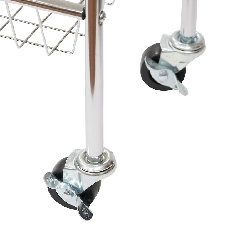 Household Essentials Chrome 9" Utility Cart