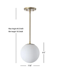 Jonathan Y Bleecker Metal/Glass Globe Led Pendant